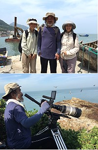 神話之鳥-黑嘴端鳳頭燕鷗生態紀錄片正式開拍,生態攝影家梁皆得掌鏡。(圖:梁皆得、陳鵬雄)