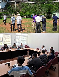 水保局16日來馬現勘邊坡坍方情況,後續將協助相關經費,建置完善防護措施穩定坡面,維護民眾居住安全。(圖:吳嘉榮、產發處)