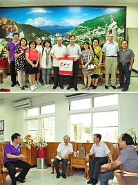 銘傳大學社會科學院長紀俊臣拜訪縣長劉增應,針對銘傳在職專班連江班交換意見。(圖/文:馮紹夫)