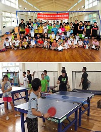 南竿鄉公所106年暑期桌球訓練營18日圓滿落幕,51位學員在由曼波魚桌訓社教練團指導下,一起揮灑汗水提升桌球技能,每位學員都通過測試取得結業證書。(圖/文:曹重偉)