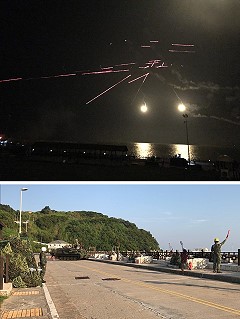 莒光守備大隊年度「萬平操演」實彈射擊震撼登場,漫天火網讓人驚呼連連。(圖/文:宋幸儒)