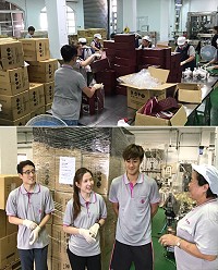 馬祖酒廠今年僱用5位工讀生協助包裝間及接待室,除了分擔業務量外,也讓青年了解實際的職場環境,提早規劃職涯。(圖/文:吳嘉榮)