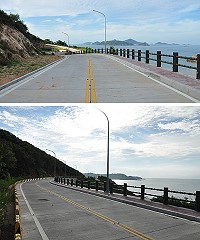 連結復興、福澳兩村的復國路即將完工!該路段擁有絕佳海景,未來兩村通車更加安全便利。(圖/文:馮紹夫)