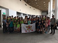 106年度全縣國中童軍大露營24日出發前往新竹小叮噹科學園區,展開4天3夜露營活動。(圖:教育處)