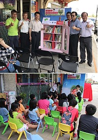 馬祖家扶行動故事屋26日於多麗民宿外進行啟用儀式,並辦理志工媽媽說故事活動,現場氣氛熱鬧又有趣。(圖/文:吳嘉榮)