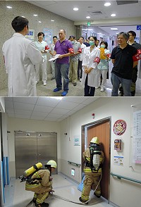 　防患於未然，連江縣立醫院附設護理之家8月31日舉辦106年複合式災害應變演練，演練過程相當順暢，家中住民安全更有保障。（圖：連江縣立醫院）