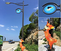 馬管處協助規劃北竿白沙至中澳口燕鷗及梅花鹿意象造型路燈,藉以突顯北竿生態觀光特色。(圖/文:陳鵬雄)
