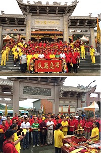 大陸福建莆田二忠城隍廟率團來北竿,與水部尚書公府廟展開交流。(圖/文:陳鵬雄)