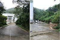 體育館周邊道路問題,相關單位表示已開始進行改善作業。(圖:本報編輯部)