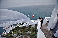 東引鄉民代表林瑞璇與張格銘締結美好良緣,兩人心心相印的婚紗照也以最熟悉的東引為背景。(圖:林瑞璇)