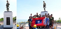 新塑立的「高登之光」汪喜田雕像。(圖/文:蘇宏勝)