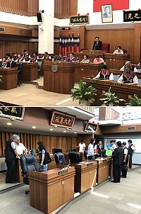 縣議會臨時會15日議程為議案審查、臨時動議、閉會,審查通過4件自治條例案。(圖/文:吳嘉榮)