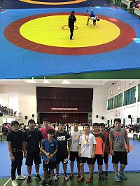 106年全國中等學校角力錦標賽馬祖角力隊榮獲1金6銅。(圖:連江縣教育處)