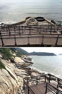 馬管處北竿坂里37據點觀景台完工,提供賞海景及追淚好去處。(圖/文:陳鵬雄)
