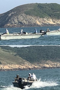大陸高速釣魚船再度入侵北竿海域。(圖:漁民提供)