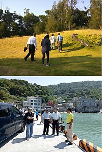 行政院農委會來馬訪視離島建設基金補助地區農業建設計畫執行現況,19日於南北竿進行實地訪視。(圖:產發處)