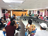 　連江縣地政局北竿舉辦糾紛土地調處會議。（圖／文：陳鵬雄）