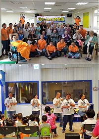 樂聲悠揚、舞動人心!中華民國唐氏症基金會特邀請「信天翁天使樂團」抵馬公益演出,20日、21日連續兩天在東引及南竿演出,獲得熱烈迴響。(圖:中華民國唐氏症基金會)