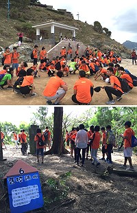 秋慶成年禮活動前進大坵島,在島上大玩闖關遊戲,學子們收穫滿滿。(圖/文:陳鵬雄)