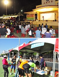 2017第1屆馬祖越野鐵人三項今日正式開賽,昨晚舉辦選手報到與盛大選手之夜,歡迎各地選手到來,也祝福選手們能爭取佳績、享受挑戰!(圖/文:馮紹夫)