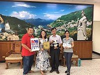美國屬地馬里亞納觀光局台灣代表處處長蔡壁如23日訪馬,拜會縣長劉增應。(圖:連江縣交旅局)