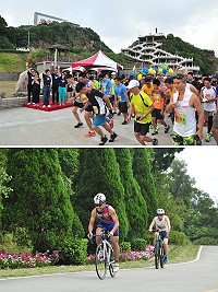 2017馬祖第1屆越野鐵人三項昨天在南竿展開,500名選手挑戰自我極限,困難的賽道與沿途景緻,都讓選手留下深刻印象。(圖/文:馮紹夫)