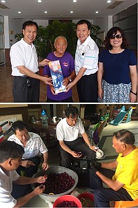 秋節將至,縣長劉增應、議長張永江關心地方建設及弱勢族群,前往莒光發放秋節慰問金,並祝福大家秋節快樂。(圖/文:宋幸儒)