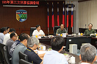 指揮官主持民事協調會報。(圖/文:鄭凱仁)