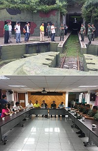 立法委員陳雪生國會辦公室3日在北竿召開塘岐大砲連開放觀光協調會議及現勘。(圖/文:陳鵬雄)