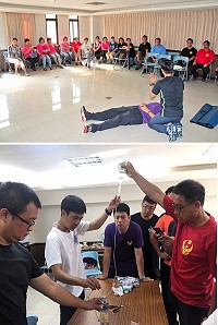 　為強化及確保義消人員緊急救護品質及能力，消防局特舉辦為期3天的第二梯次初、中級救護技術員複訓，使地區警、義消、鳳凰志工及役男溫故知新，也代表鄉親生命安全更有保障。（圖／文：曹重偉）