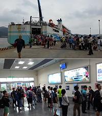 國慶4天連假開始,首日海空共1370人進入馬祖,帶來久違觀光人潮。(圖/文:馮紹夫)