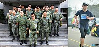 (左圖)運輸連全體官兵合影。(右圖)莒光守備大隊隊本連士官長幸凱仙。(圖/文:翁正坤)
