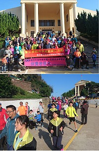 東引鄉體育季戒菸健行活動,鄉親參加踴躍,一起走出健康。(圖/文:陳其敏)