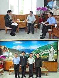 台電面臨嚴重人力斷層,台電人事資源處長張廷杼拜會縣長劉增應討論留才措施。(圖/文:馮紹夫)