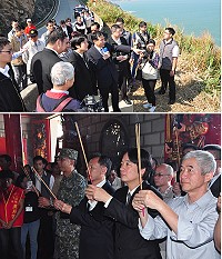 賴清德昨日率行政團隊包括行政院秘書長卓榮泰、交通部長賀陳旦、政務委員兼國發會主委陳美伶與政務委員兼福建省政府主席張景森等訪問馬祖,縣長劉增應、議長張永江、立委陳雪生陪同。(圖/文:馮紹夫)
