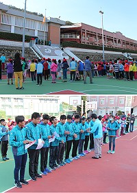 　中正國中小10月31日歡慶44週年校慶，辦理校慶升旗典禮及頒獎活動，表揚競賽優異同學。（圖／文：吳嘉榮）