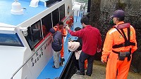 　東莒一民眾1日下午疑似發生心肌缺氧狀況，馬祖海巡隊即刻協助後送。（圖：馬祖海巡隊）