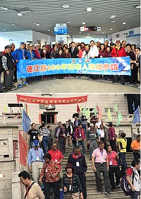 連江縣衛福局106年老人政經參訪活動第二梯次出發,72位長者開心出遊。(圖/文:馮紹夫)