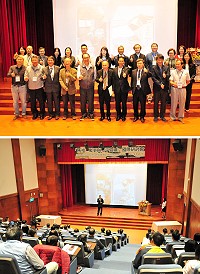 聚焦國際目光!「馬祖:戰爭與和平島嶼」國際學術研討會隆重登場,吸引來自日本、南韓、中國大陸、英國及台灣等多位國內外專家學者齊聚馬祖;副縣長王忠銘代表縣長劉增應前往致意,並與全體來賓、專家學者合影留念。(圖/文:曹重偉)