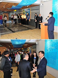 絲路帆遠-中國海上絲綢之路文物精品圖片展9日在民俗文物館4樓展演廳盛大開幕,縣長劉增應感謝福建博物院的大力協助,也希望兩岸能增加類似展出次數,以促進交流。(圖/文:曹重偉)