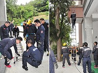 因應高樓增加,消防局今年下半年度常訓以關東梯操作、高樓救助及救災技能訓練為教學重點,並特別至戶外進行關東梯實地演練,讓學員們經由切身感受,熟記操作流程。(圖/文:曹重偉)