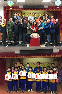 感情永遠不散,坂里國小歡度63週年校慶,各界來賓校友齊聚獻上祝福。(圖/文:陳鵬雄)