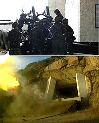 北竿短坡山陣地順利打出6發8吋榴大砲,塘岐民眾真實感受到巨砲的威力。(圖:北高守備大隊提供)