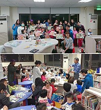 手作的溫度!閱讀推廣系列講座20日於馬港圖書館舉辦親子一起來作剪紙立體書研習,邀請校長王建華帶領親子一起進入創意立體剪紙的世界,以簡單的摺摺剪剪製作立體書,讓閱讀更有趣。(圖/文:曹重偉)