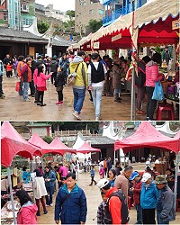 　馬祖青年發展協會主辦的「馬祖WAHA島嶼市集」仁愛村熱鬧開賣！20多個攤位商品琳瑯滿目，吸引大批民眾前往參加。（圖／文：馮紹夫）