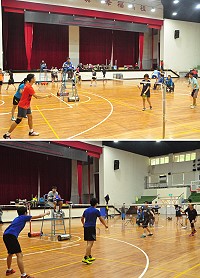 106年連江縣體育季羽球賽社會組決戰,「長的帥是我的不對」拿下冠軍寶座。(圖/文:馮紹夫)