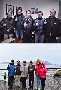 交通部航港局長謝謂君訪視東引,慰勉燈塔員工外,並與鄉長、地方民代晤面,表達對購建3000噸新船的支持。(圖/文:陳其敏)