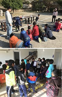 介壽國中小26日特別在津沙村舉辦多元智慧闖關活動,將教室搬到戶外,以學習趣味化為主軸,來提升學習效果。(圖/文:吳嘉榮)