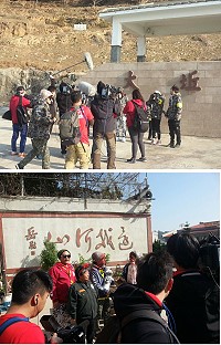 三立《綜藝玩很大》節目昨天繼續北竿第2天拍攝外景行程。(圖/文:陳鵬雄)