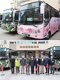 公車處28日辦理新購觀光彩繪公車6輛啟用儀式,公車車身採馬祖島嶼多樣性的風貌,增添馬祖地區公車亮度與可看性。(圖/文:吳嘉榮)